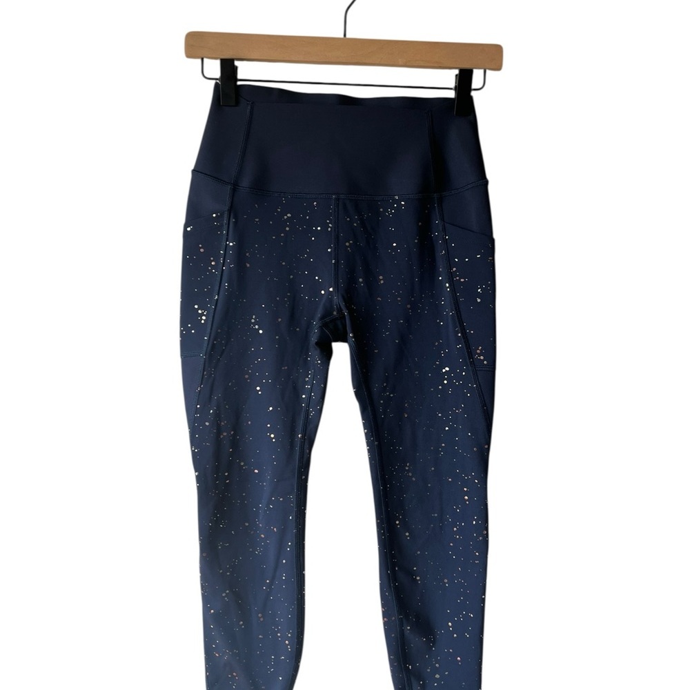 GAP Navy Sculpt Leggings with Speckle Detail Petite S